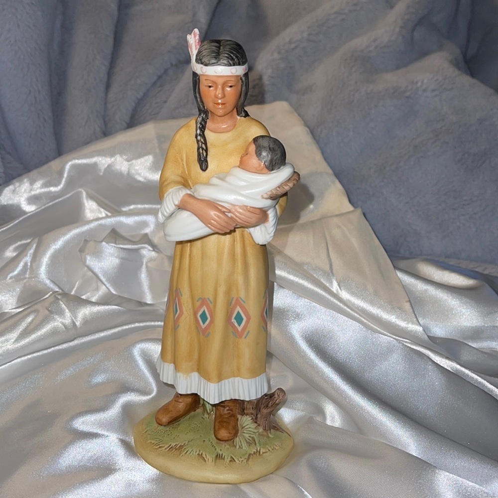 Home Interiors 1447 Vintage Native American Woman w/Baby Excellent Cond!